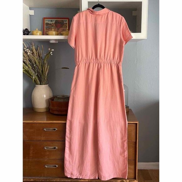 Mixed By Nasrin Neptune Linen Wide Leg Jumpsuit Pink - Picture 2 of 8